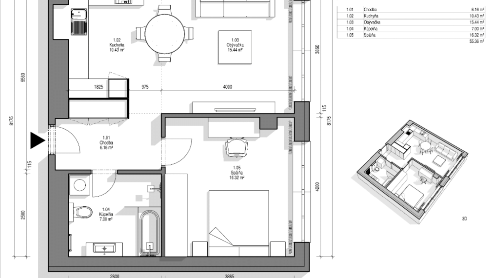 ✅ Slnečný 2 izbový byt, 60m2, Záhradnícka 41, Ružinov
