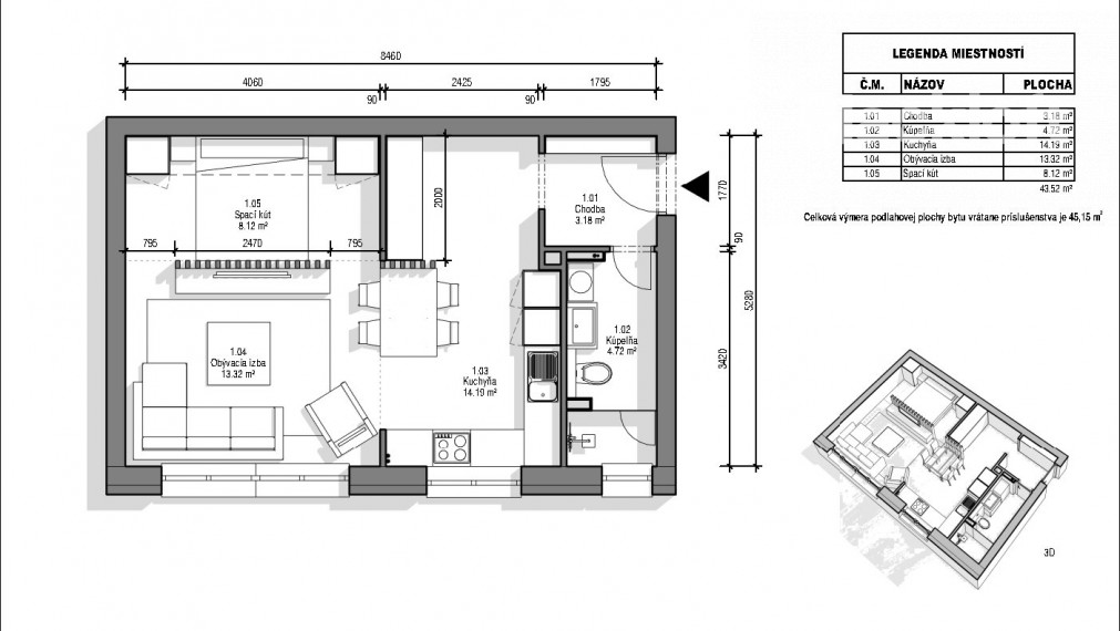 ✅ Trenčianska 26, Štýlový 1,5 izbový byt vo vyhľadávanej lokalite