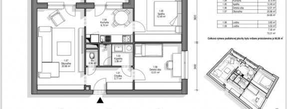 Priestranný 3-izbový byt s dvoma lodžiami