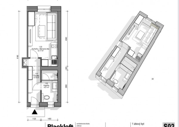 Moderný 1-izbový byt (štúdio) v centre Bratislavy